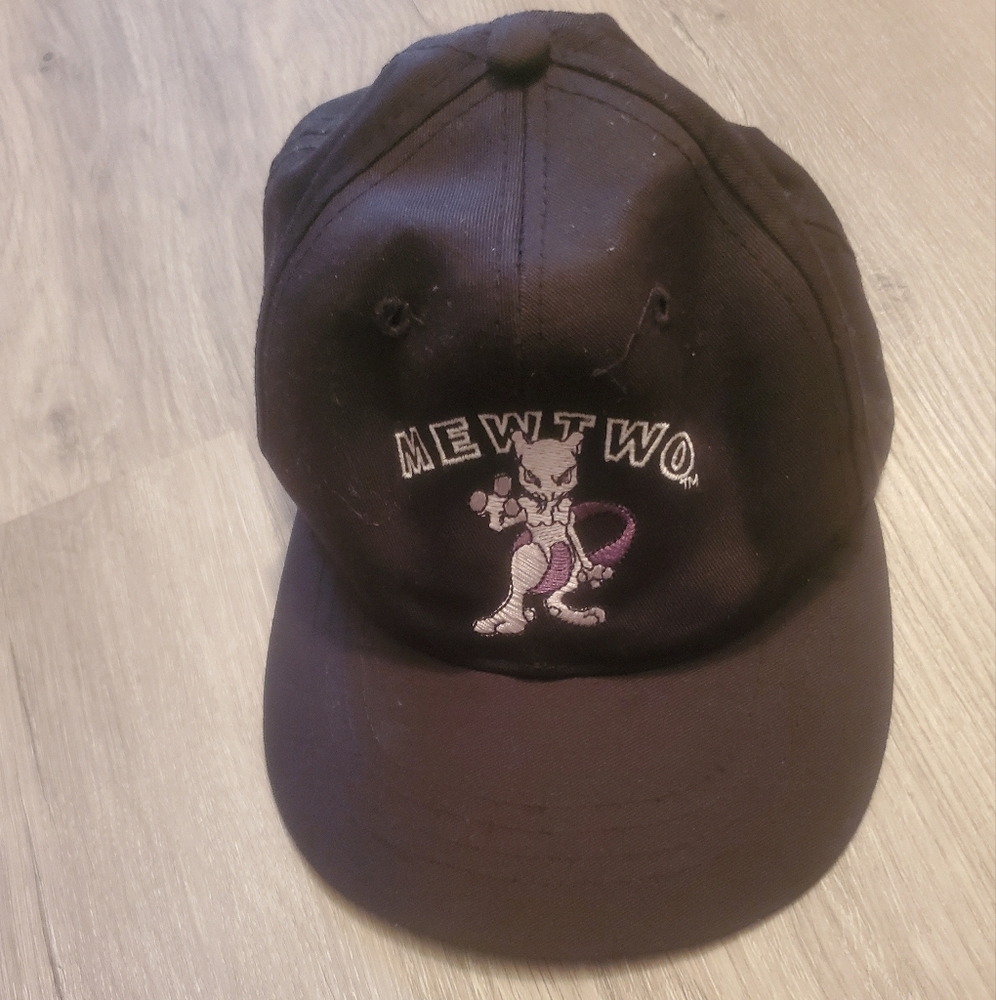 Nintendo Black Cap with Mewtwo Design, Size Youth